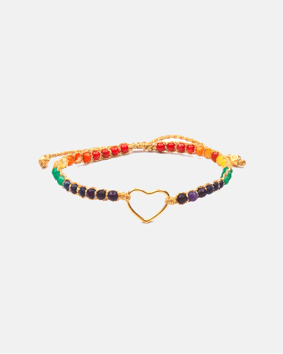 Rainbow Bold Bracelet | Heart - Samapura Jewelry