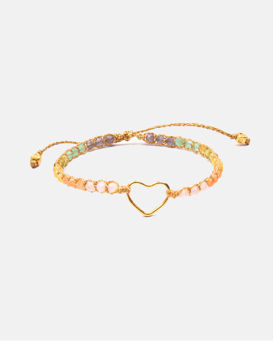 Rainbow Pastel Bracelet | Heart - Samapura Jewelry