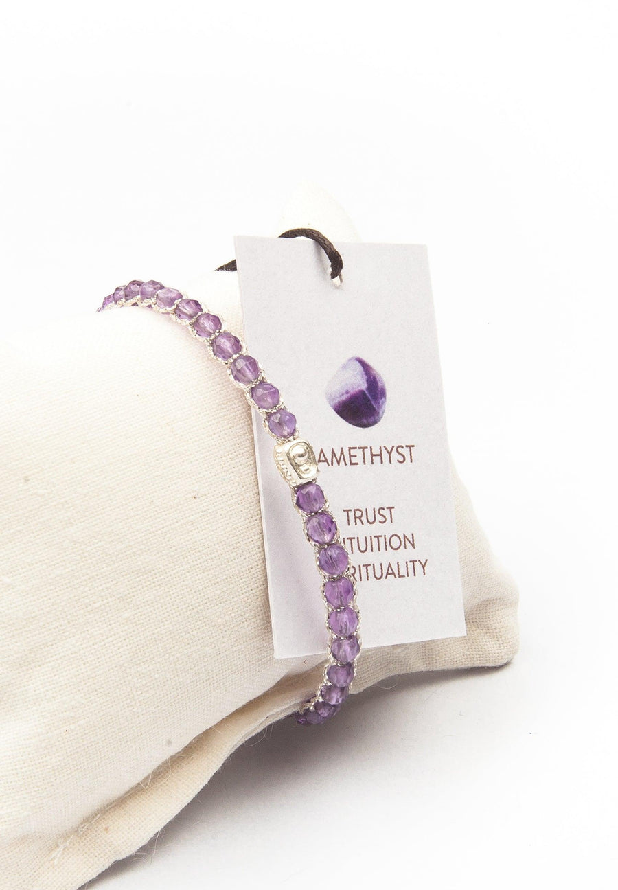 Light Amethyst Bracelet | Silver - Samapura Jewelry