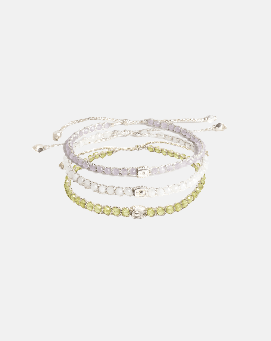 Women Day Pastel Stack | Silver - Samapura Jewelry